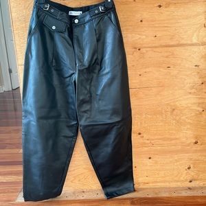 Zara faux leather trousers